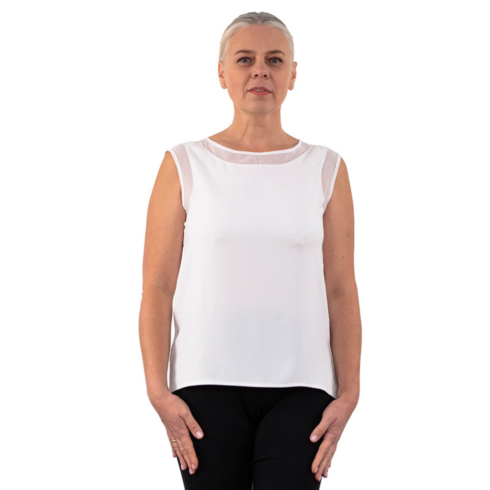 Network Blouse Women size S White